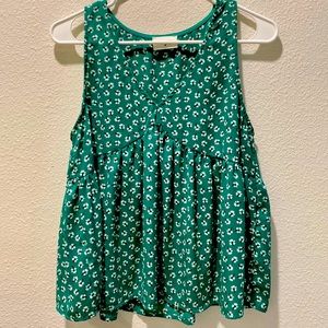 Flower print v neck tank